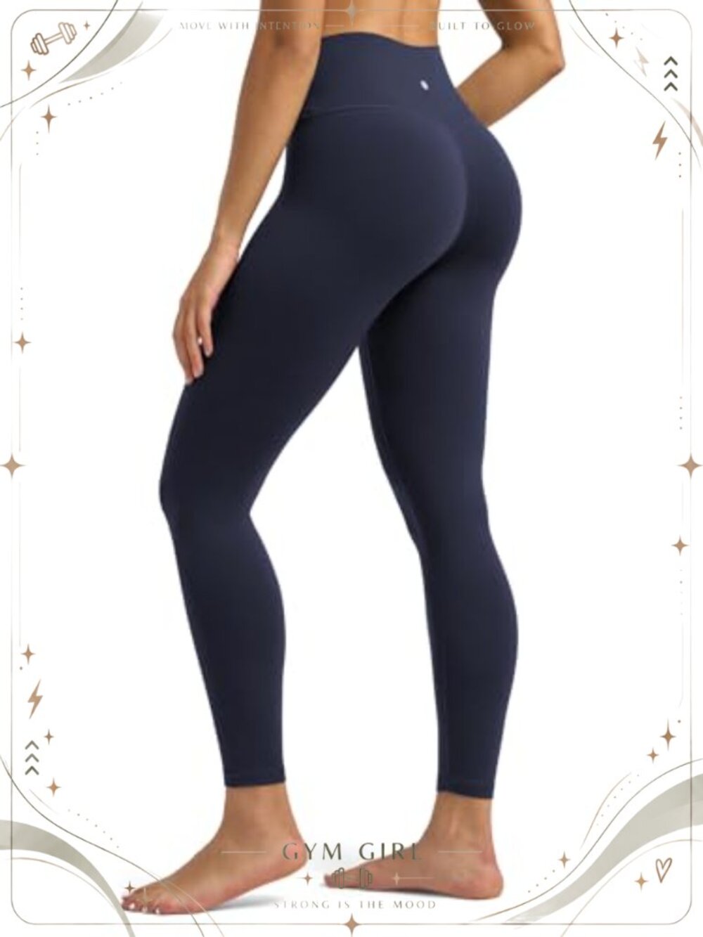 High Waisted Tummy Control Yoga Pants Compression Leggings 25" Inseam